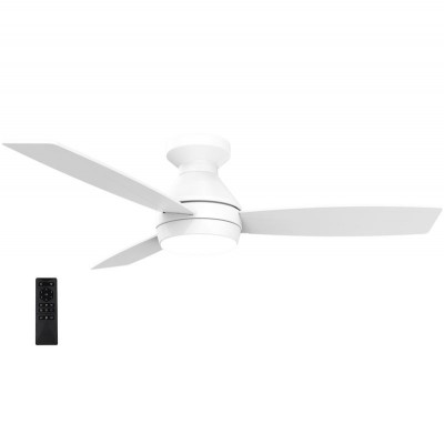 Ανεμιστήρας Οροφής LED CCT 2600lm 25W Με 3 Πτερύγια Remote Control Λευκός